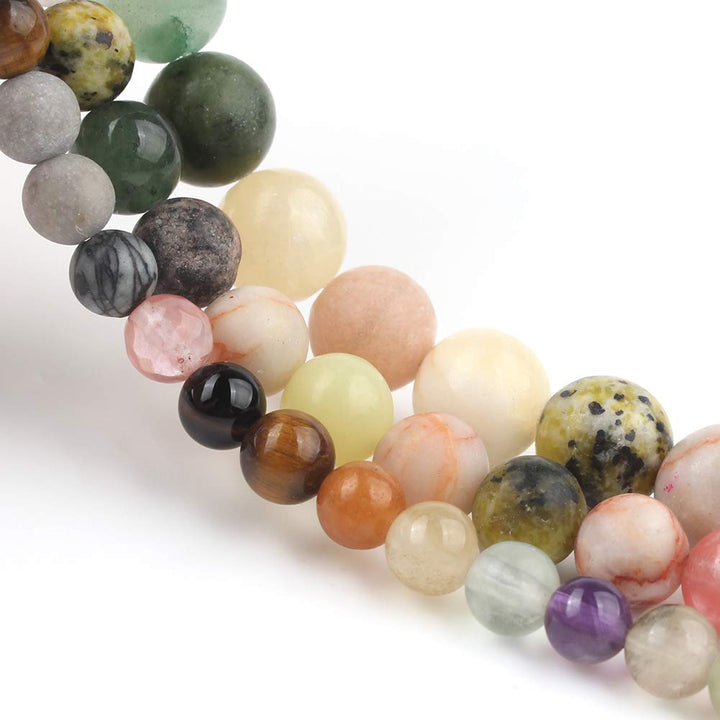 8mm Mixed Stone Beads Round Loose Beads Natural Stone Beads for Jewelry Making