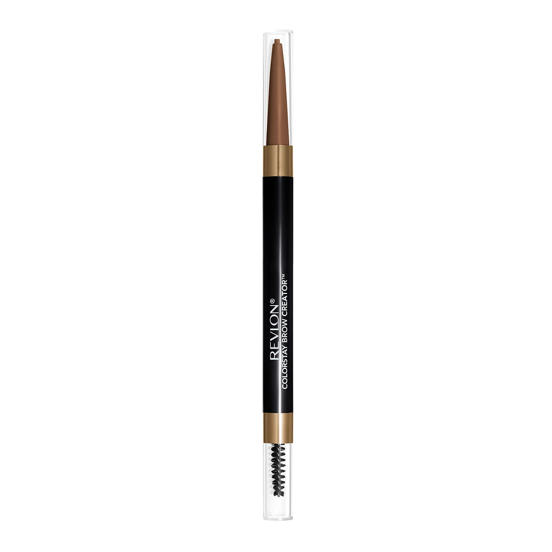 Revlon Colorstay Eyebrow Pencil Creator with Powder & Spoolie Brush to Fill, Define, Sculpt, Shape & Diffuse Perfect Brows, Soft Brown (605) 0.23 oz