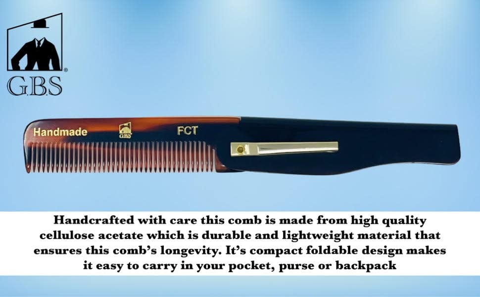 Handmade Folding Comb for Men and Women, FCT