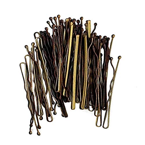 Mini Bobby Pins, Hair Pins for Thin Hair, Small Bobby Pins for Girls Hair Accessories, Blonde Bobby Pins for Thick Hair, Hairpins, Bobby Pins Blonde Hair, 45 pcs (Brown)