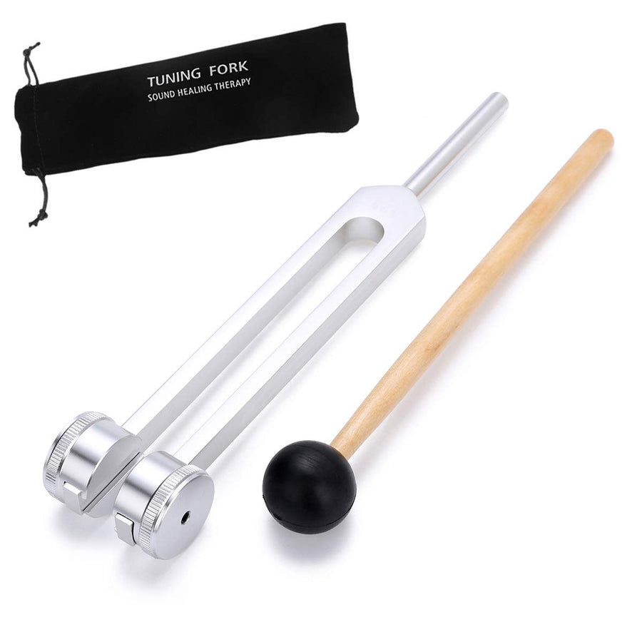 Tuning Fork 128 Hz, C-128 Frequency Aluminum Alloy Medical Non-Magnetic Tuning Fork for Healing with Taylor Percussion Hammer Mallet (128Hz)