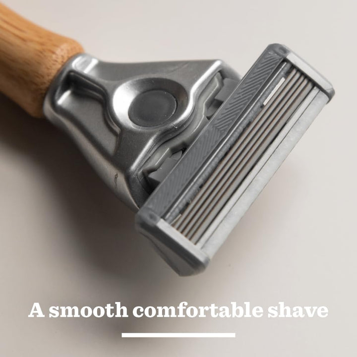 SKINCARE - Original Bamboo Razor Smooth Glide Razor Handle + 2 Blade Refills