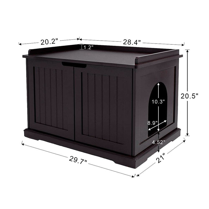 Cat Litter Box Enclosure Furniture, Cat Washroom, Hidden Litter Box Cover, Cabinet for Large Cat, Dog Proof Cat Litter Boxes, Hideaway Litter Box, Cat House, Espresso