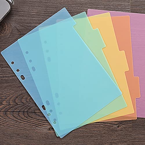 11PCS A5 Size Dividers for 6 Ring Binder with Reinforced Edge,Paper Index Divider Category Page Tab Indexing Cards Die and Stamp Storage Folder