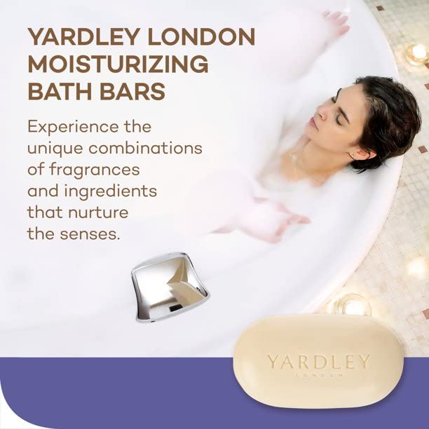 London Moisturizing Bar English Lavender with Essential Oils 4.25 oz (Pack of 3)