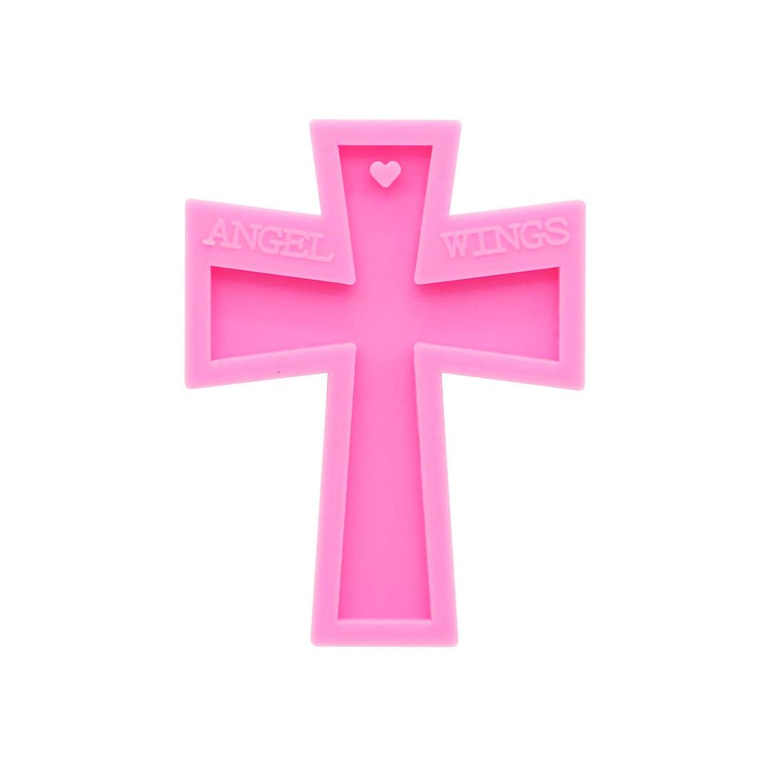 Cross Shape Silicone Molds Key Ring Pendant Resin Mold Cross Necklace Silicone Molds Bag Luggage Pendant Silicone Mold Epoxy Resin Craft Clay Mold