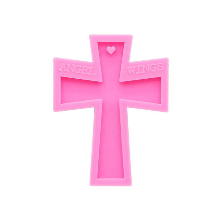 Cross Shape Silicone Molds Key Ring Pendant Resin Mold Cross Necklace Silicone Molds Bag Luggage Pendant Silicone Mold Epoxy Resin Craft Clay Mold