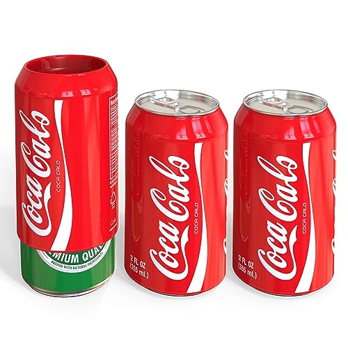 Silicone Can Sleeve / Cover, Hides Can by Disguising it as a Can of Soda, Red, 3 Pack