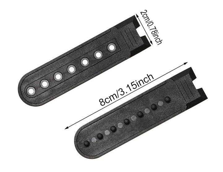 9 Pairs Plastic Snapback Strap with 7 Holes Hats Caps Replacement Fastener Repair Snap Buckle Strap (9 Colors)