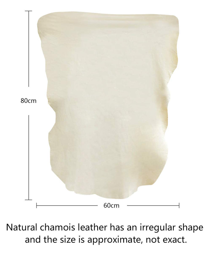 Chamois Cloth for Car Natural Chamois Leather Car Chamois Drying Towel,60 cm X 80 cm 5.8 Square FT