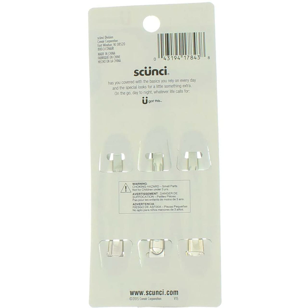 SCUNCI OVAL CLIPS ND 8CM 3PK