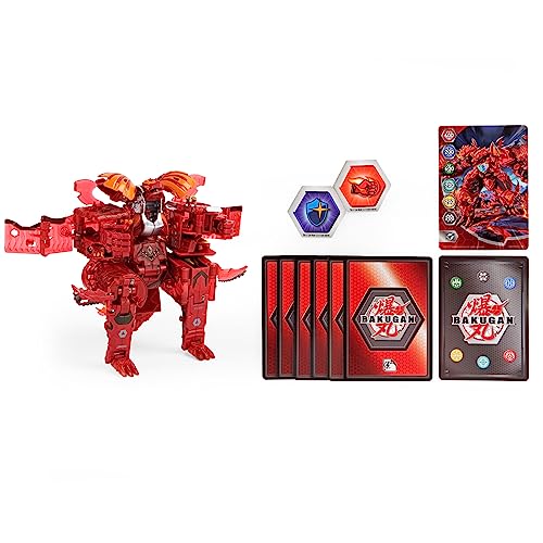 GeoForge Dragonoid, 7-in-1 Includes Exclusive True Metal Dragonoid and 6 Geogan Collectibles, Kids Toys for Boys