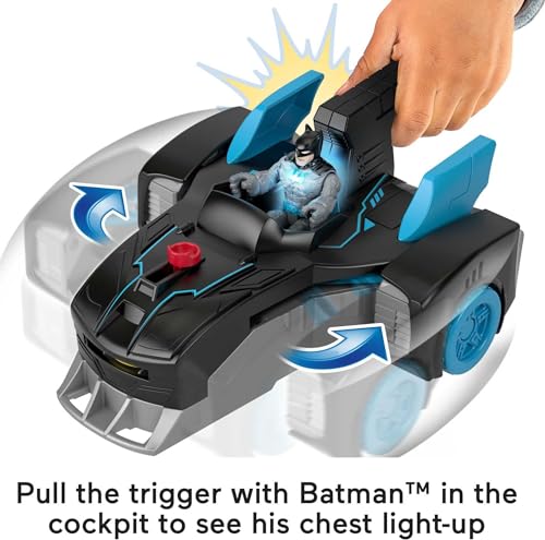 Imaginext DC Super Friends Batman Toy Bat-Tech Batmobile Car & Light-Up Figure for Preschool Pretend Play Kids Ages 3+ Years