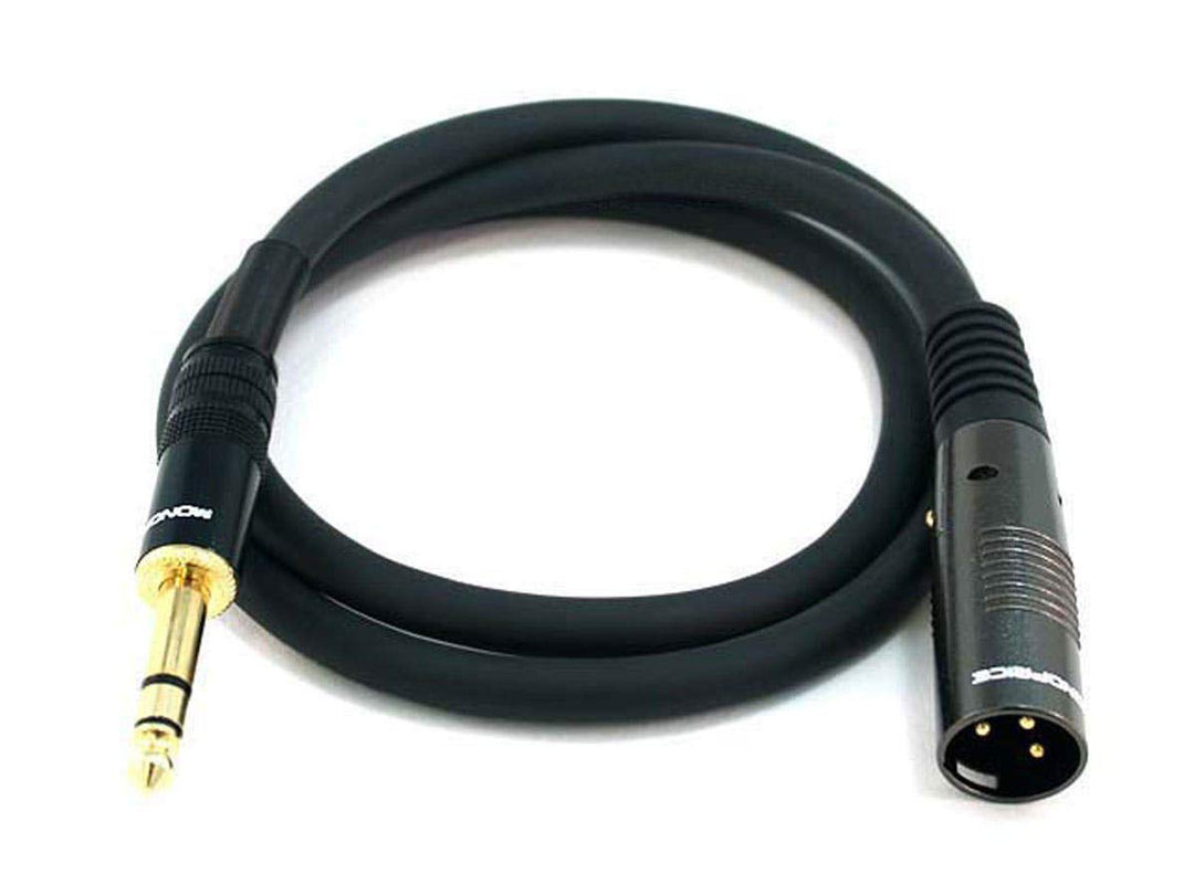104760 3-Feet Premier Series XLR Male to 1/4-Inch TRS Male 16AWG Cable