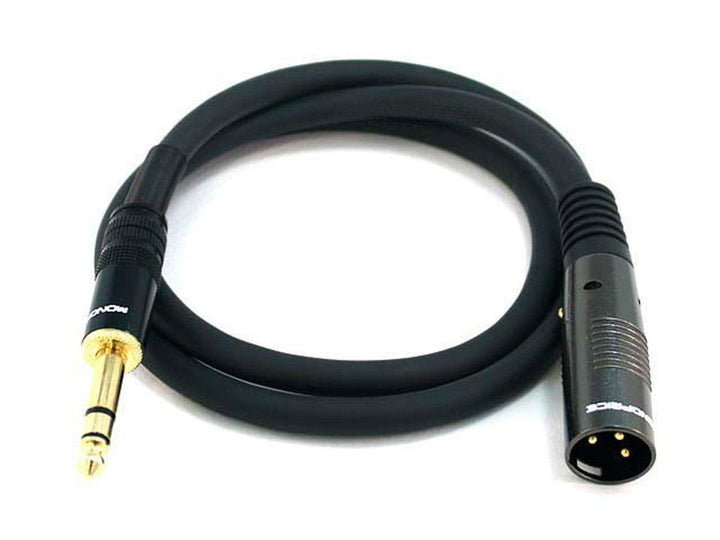 104760 3-Feet Premier Series XLR Male to 1/4-Inch TRS Male 16AWG Cable