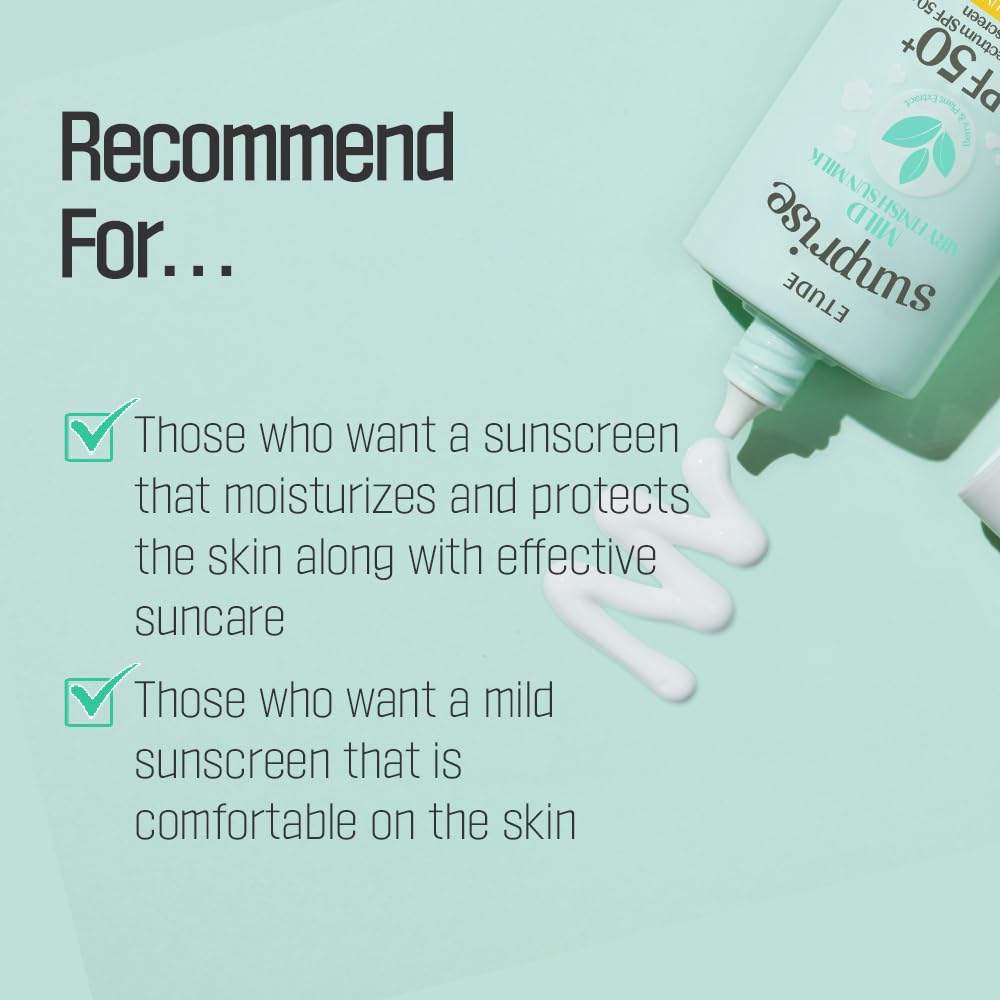 Sunprise Mild Airy Finish Sun Milk SPF50+ / PA++++ | Sebum-free, Non-Sticky, Long Lasting Protection, 100% Mineral Based Sunscreen | Kbeauty