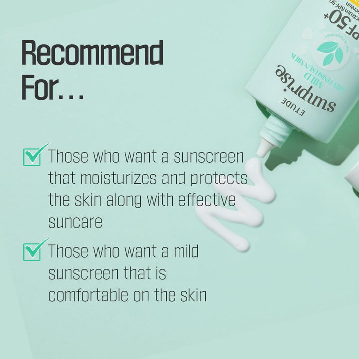 Sunprise Mild Airy Finish Sun Milk SPF50+ / PA++++ | Sebum-free, Non-Sticky, Long Lasting Protection, 100% Mineral Based Sunscreen | Kbeauty