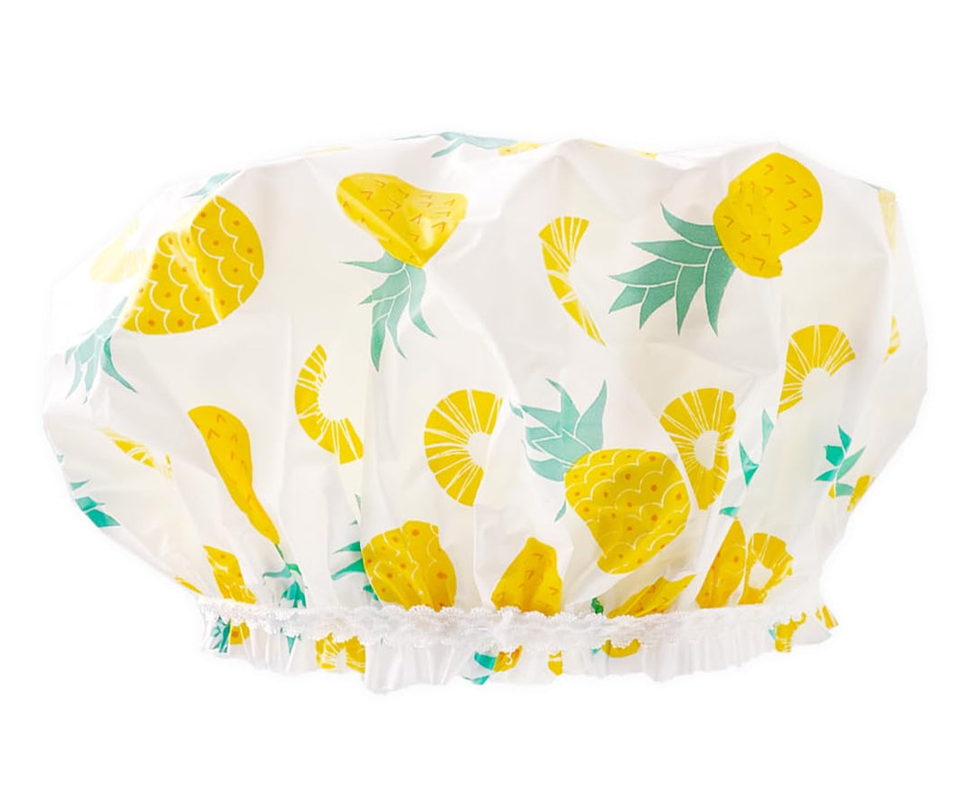 Reusable Vinyl Shower Cap & Bath Cap, Frosted PEVA Elastic Stretch Hem. Waterproof Stretchy Hair Cap for all Hair Lengths - Hipster Real Love For Women