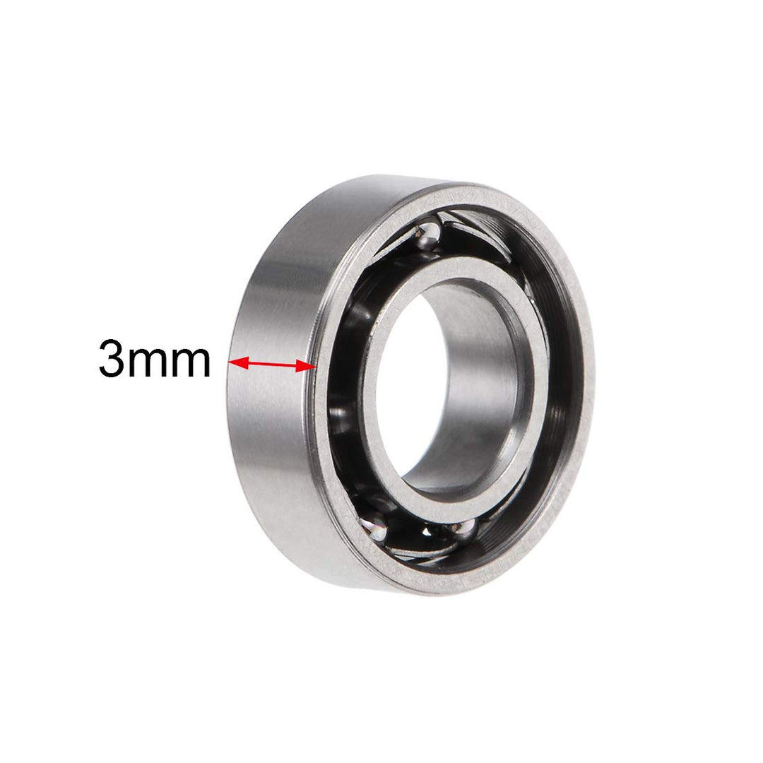 MR105K Deep Groove Ball Bearings 5mm Inner Dia 10mm OD 3mm Bore Open Type Chrome Steel Z2 5pcs