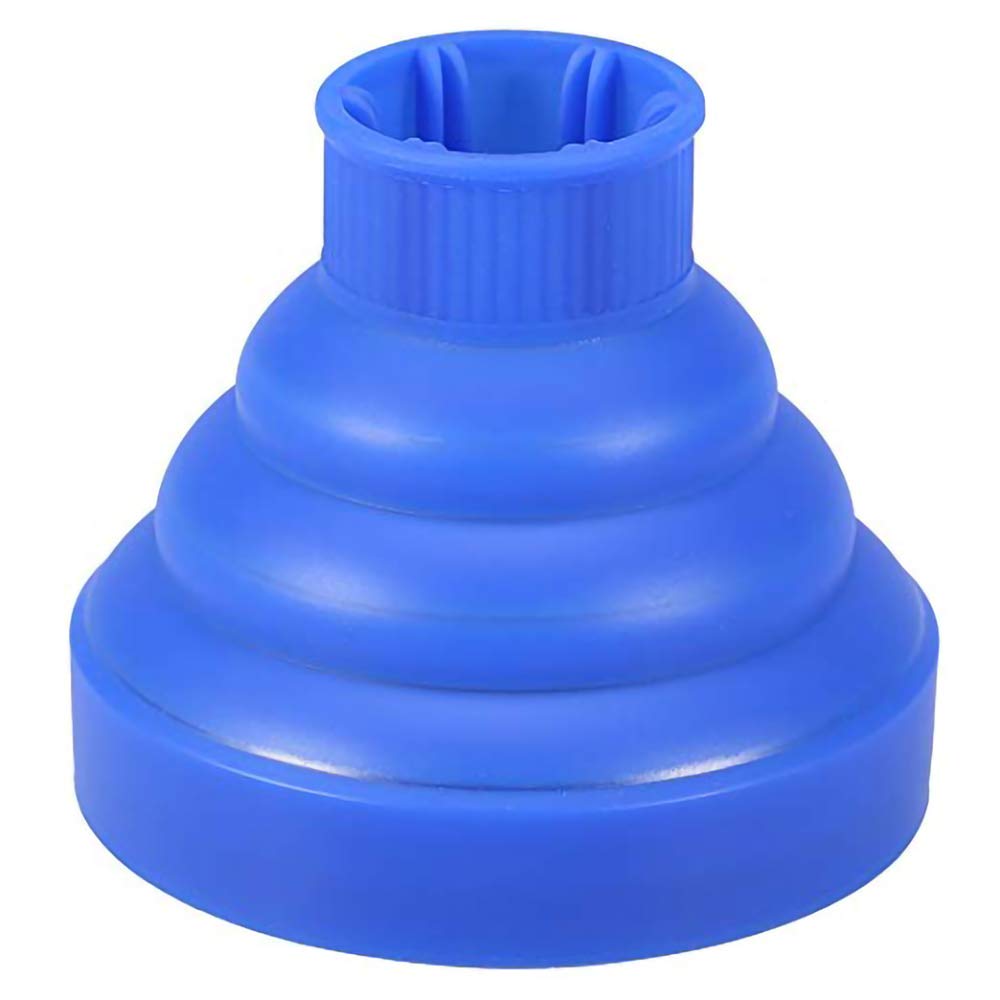 Collapsible Silicone Hair Diffuser Attachment- The Latest Travel Portable, 2019, Blue