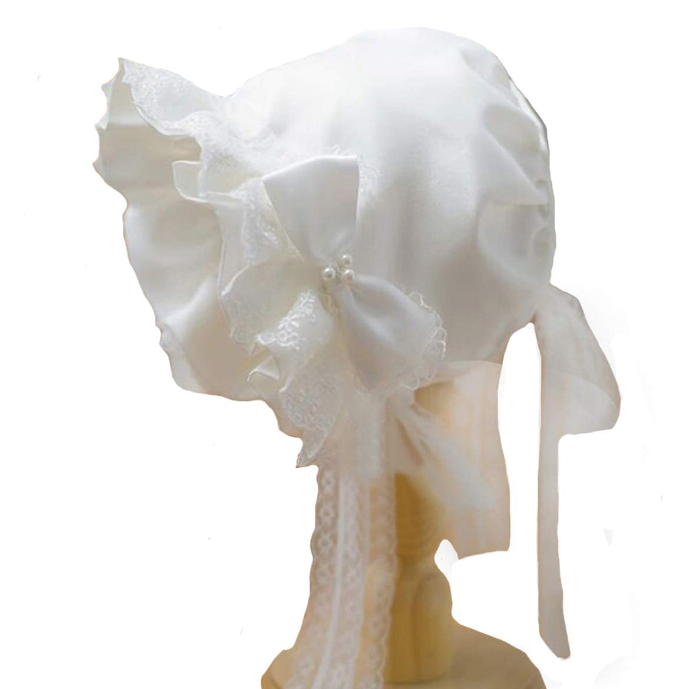 Beautiful White Hand Smocked Bonnet for Baby Girl m 18-24 Months