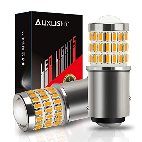 2057 1157 2357 7528 2057A 1157A 2357A LED Bulbs Amber Yellow, Ultra Bright 57-SMD LED Replacement for Blinker Lights, Turn Signal/Parking or Running Lights, Brake/Tail Lights (Pack of 2)