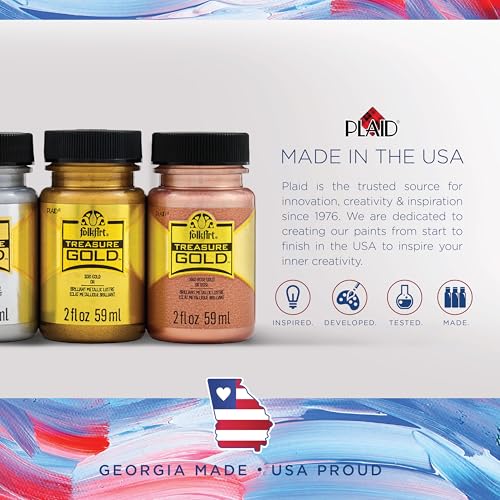 Treasure Gold Brilliant Metallic Paint, 4 oz, Fire Opal