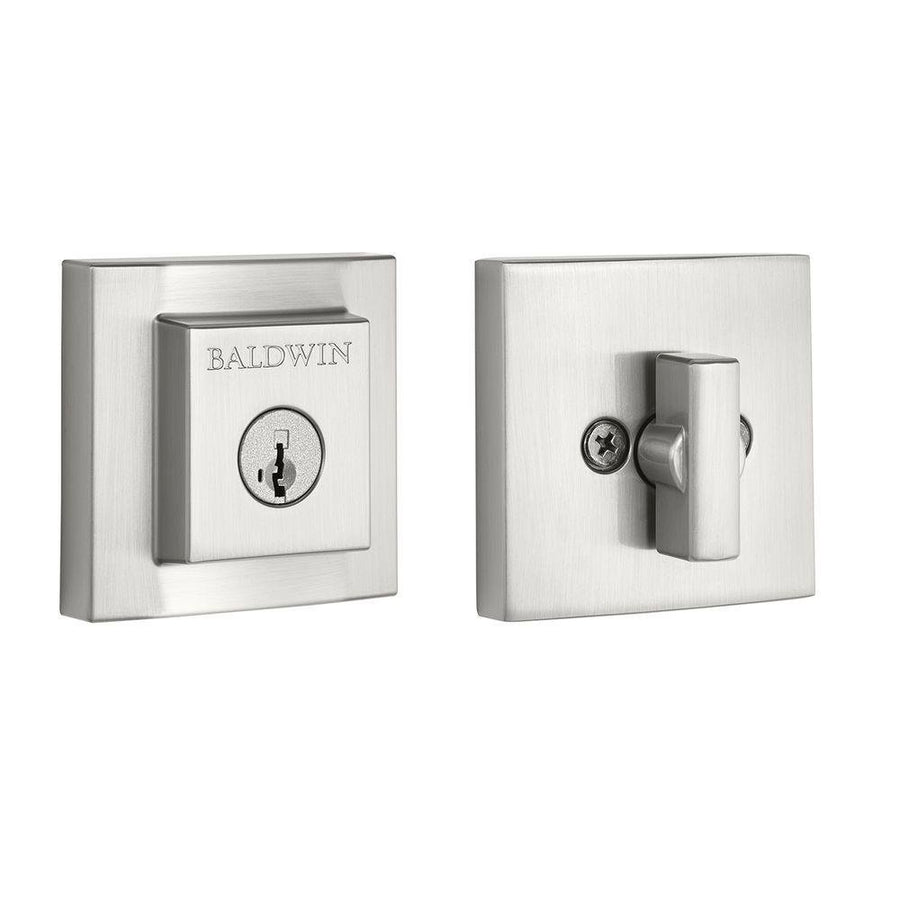 Spyglass, Single Cylinder Front Door Deadbolt Featuring SmartKey Re-key Technology and Microban Protection, in Satin Nickel