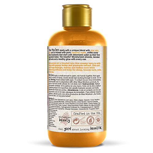 Curl Quench + Coconut Oil Anti-Frizz Curl-Defining Hair Milk to Hydrate and Detangle Tight Curly Hair, Softening Leave-In Treatment, Vegan, Silicone & Paraben-Free, 8 fl oz