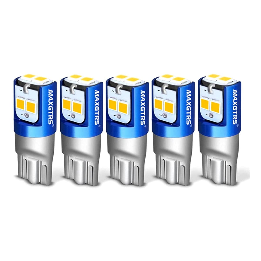 194 LED Light Bulb 6000K White 168 2825 W5W T10 Wedge 6-SMD 3030 Chipsets LED Replacement Bulbs Error Free for Car Dome Map Door Courtesy License Plate Lights, Pack of 5