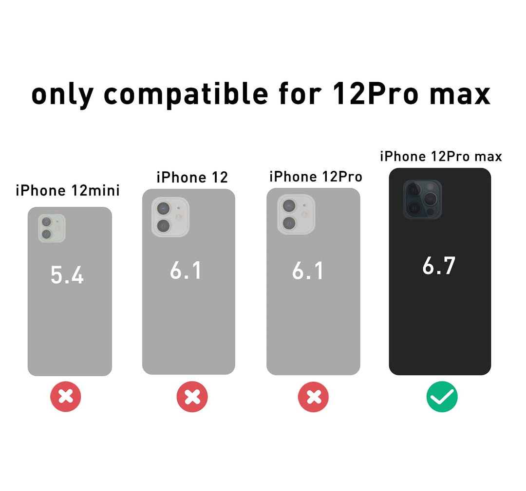 Clear Wallet Phone Case for iPhone 12 Pro Max Upgrade Card Slot Case Slim Fit Protective Soft TPU Shockproof Cover with Cute Card Holder for Apple iPhone 12 Pro Max 6.7 inch (2020) (Clear)