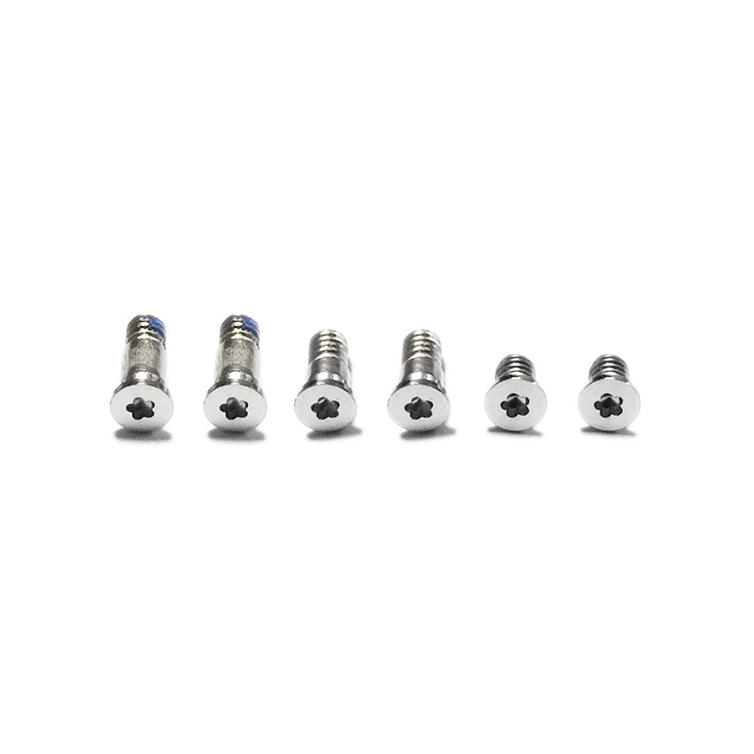 New Bottom Case Screws 6 pcs Replacement for MacBook Pro 13 A1708 (2016 2017), A2159 (2019) Silver Color