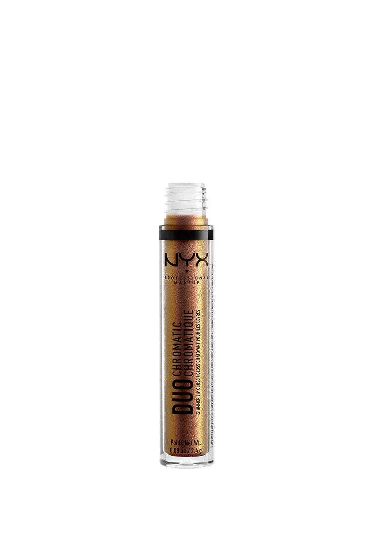 PROFESSIONAL MAKEUP Duo Chromatic Lip Gloss - Fairplay, Sheer Base With Gold/Coral Duo Chromatic Pearls