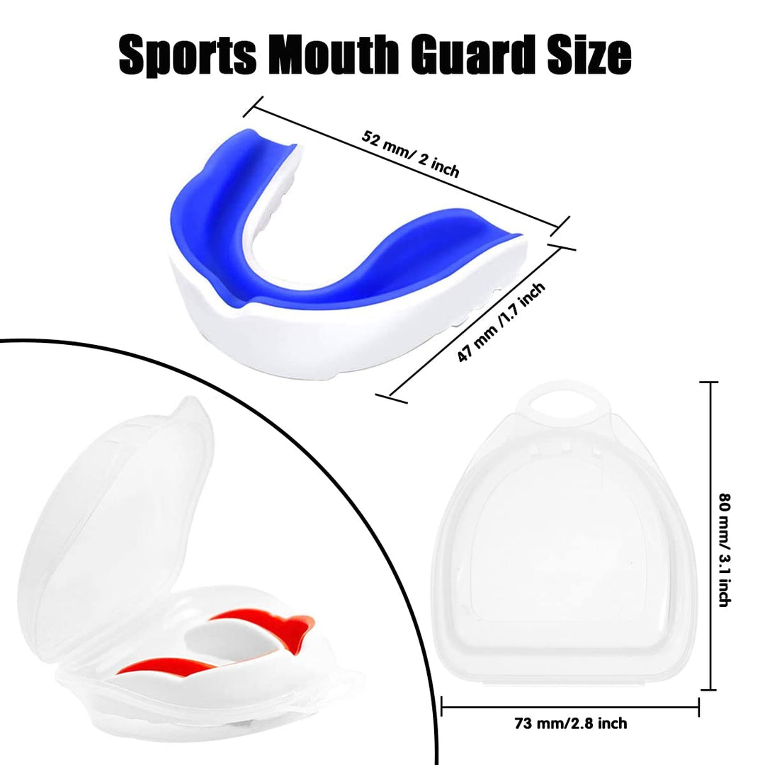 Sports Mouth Guard for Kids and Youth,2 Pcs Boys Girls Mouthguard with Case (BPA Free) for Boxing Football Hockey Karate Rugby
