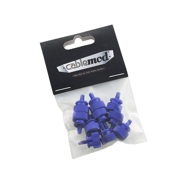 Anodized Aluminum Thumbscrews (Blue, UNC 6-32, Pack of 10)