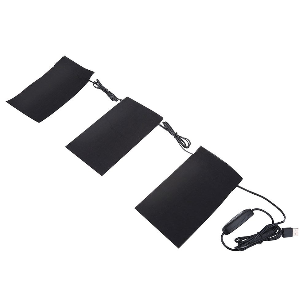 Washable USB Heating Pads, 5V 2A 8.5W Lightweight USB Electric Cloth Heater Pads Set for DIY Warm Vest Clothes Jackets Warmer for Outdoor Winter Cam Electric Blanket Cordless