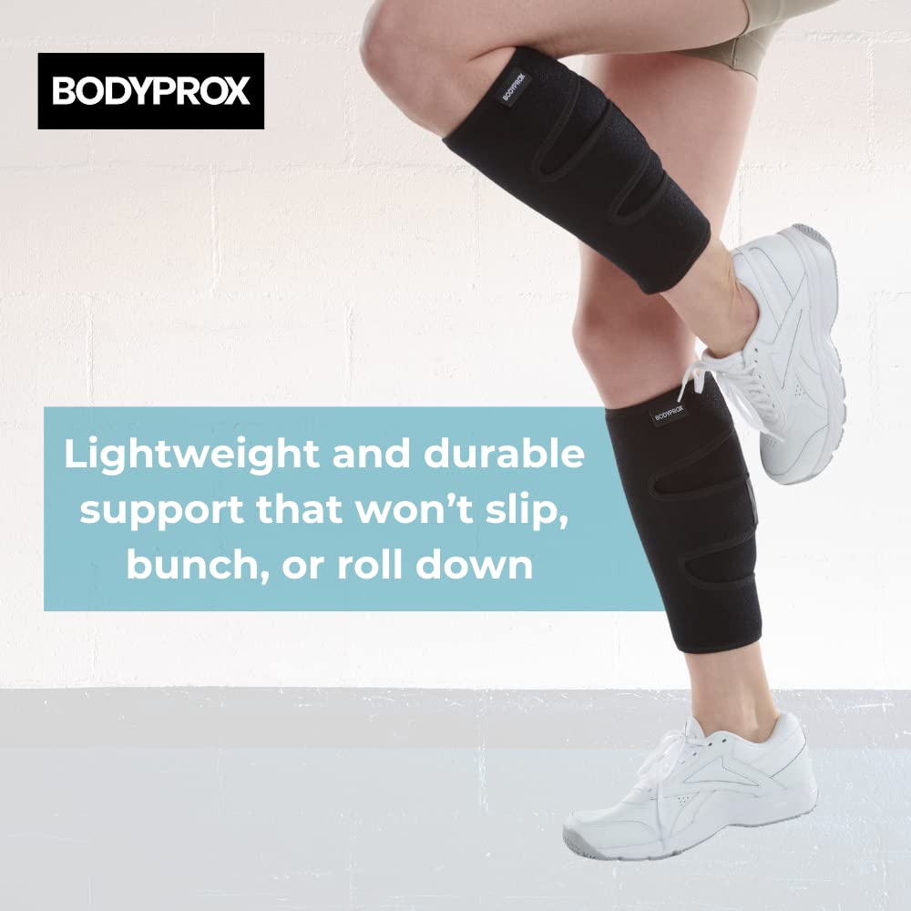 Calf Support Brace 2 Pack, Adjustable Shin Splint Compression Calf Wrap