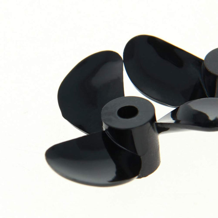 2Pcs RC Boat CCW Propeller 3mm Shaft 3 Vanes 32mm 5.1 P/D Fan Shape Pastic Black Rotating Propeller Props for RC Boat