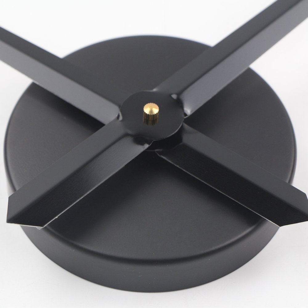 3D Clock Hands, Large Clock Needles Quartz Movement, Wall Clock Mechanism Kit, DIY Parts Replacement (Black-T42B)