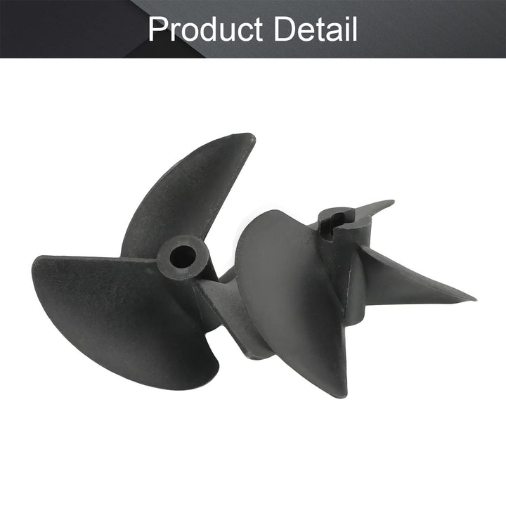 2Pcs 3 Blades CCW Propeller for Ship Model Rc Boat Propeller Model Black Plastic Paddle 55mm Diameter 40mm Pitch 4.8mm Hole Dia