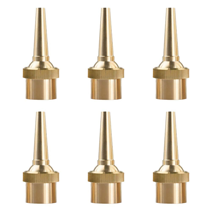6Pcs 1/2 DN15 Fountain Nozzle Brass Adjustable Direction Jet Water Spray Sprinkler Head for Garden Pond Amusement Park Museum Landscaping Use