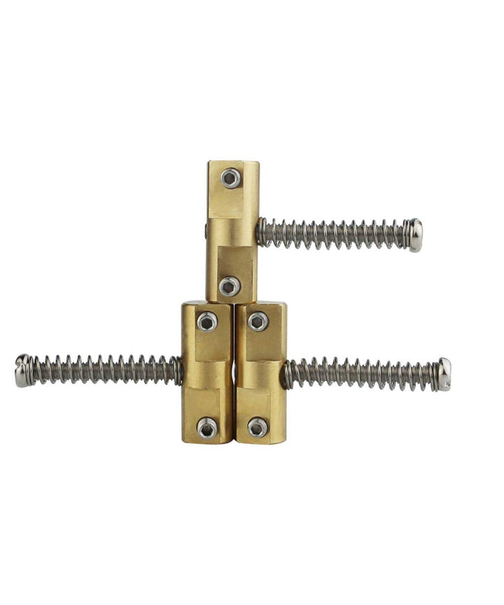 Compensated Brass Saddles Set (3) - 10.8mm Barrel-Style Bridge Saddle with Wrench for Fender Telecaster Tele Vintage Electric Guitar Replacement Part