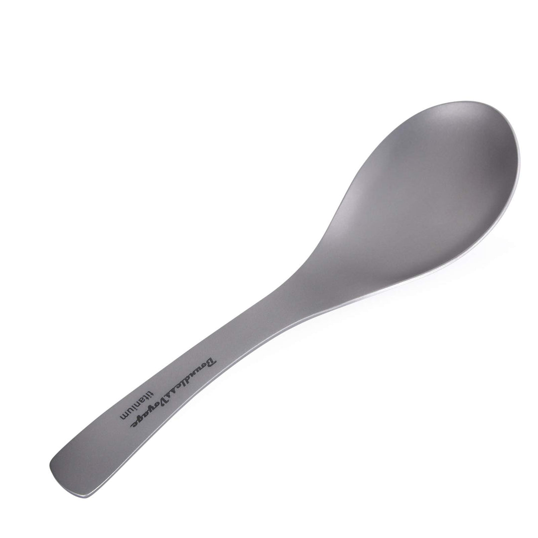 Titanium Spoon with Big Bowl Ultralight Durable for Outdoor Camping Picnic BBQ Eating Soup Spoon Flatware Utensils Ti1067T
