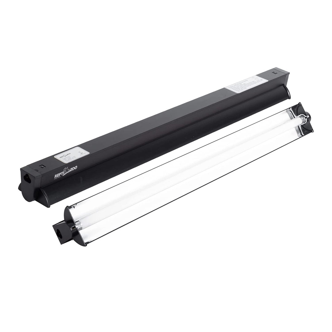 T5 HO UVB Lighting Combo Kit, Terrarium Hood Comes with Desert 10.0 UVB T5 Lamp (24W)