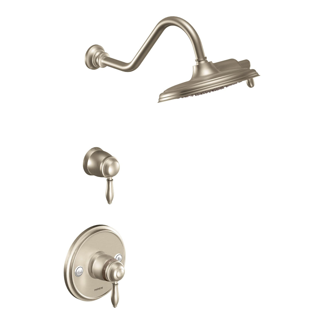 S113BN Waterhill 14-Inch Replacement Extension Curved Shower Arm, Brushed Nickel