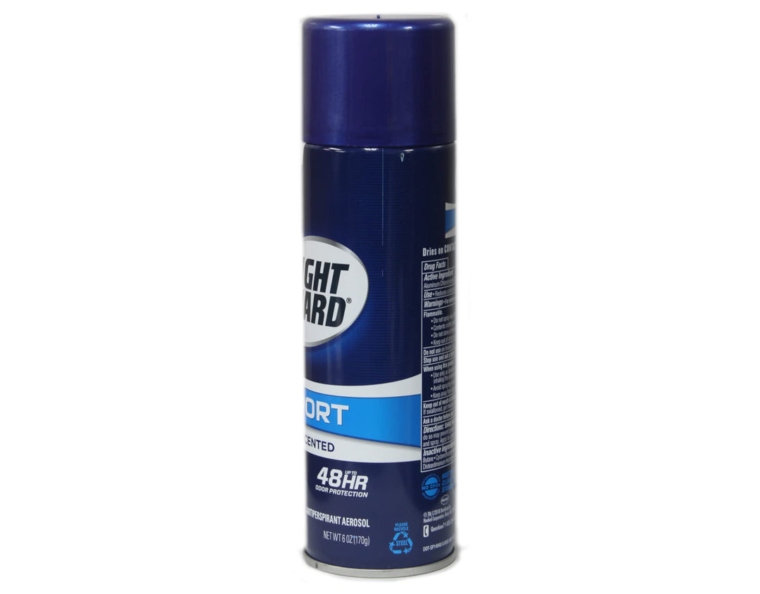 Sport Antiperspirant & Deodorant Spray | 4-in-1 Protection Spray Deodorant For Men | Blocks Sweat | 48-Hour Odor Control | Unscented, 6 oz.