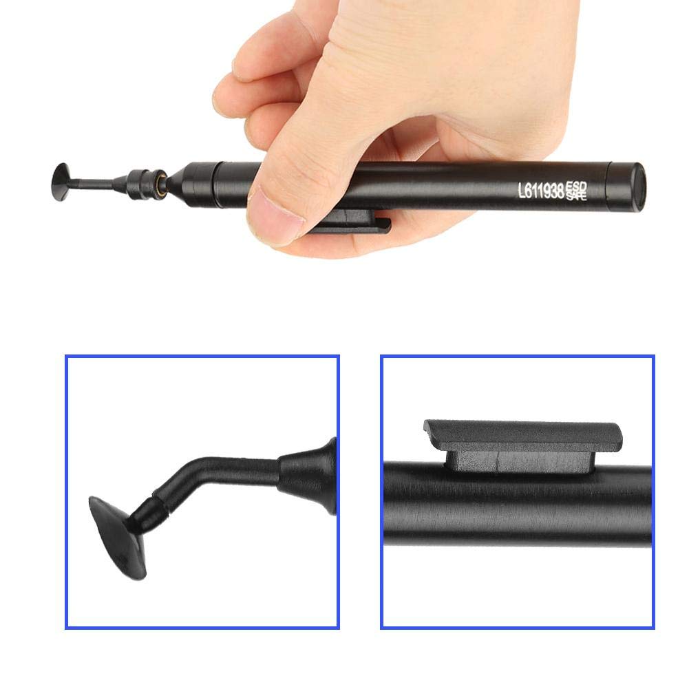 Vacuum Suction Pen L611938 Sucking Pickup Tool Kit IC SMD Pickup Tool with 6 Suction Pads and 2 Suction Tips