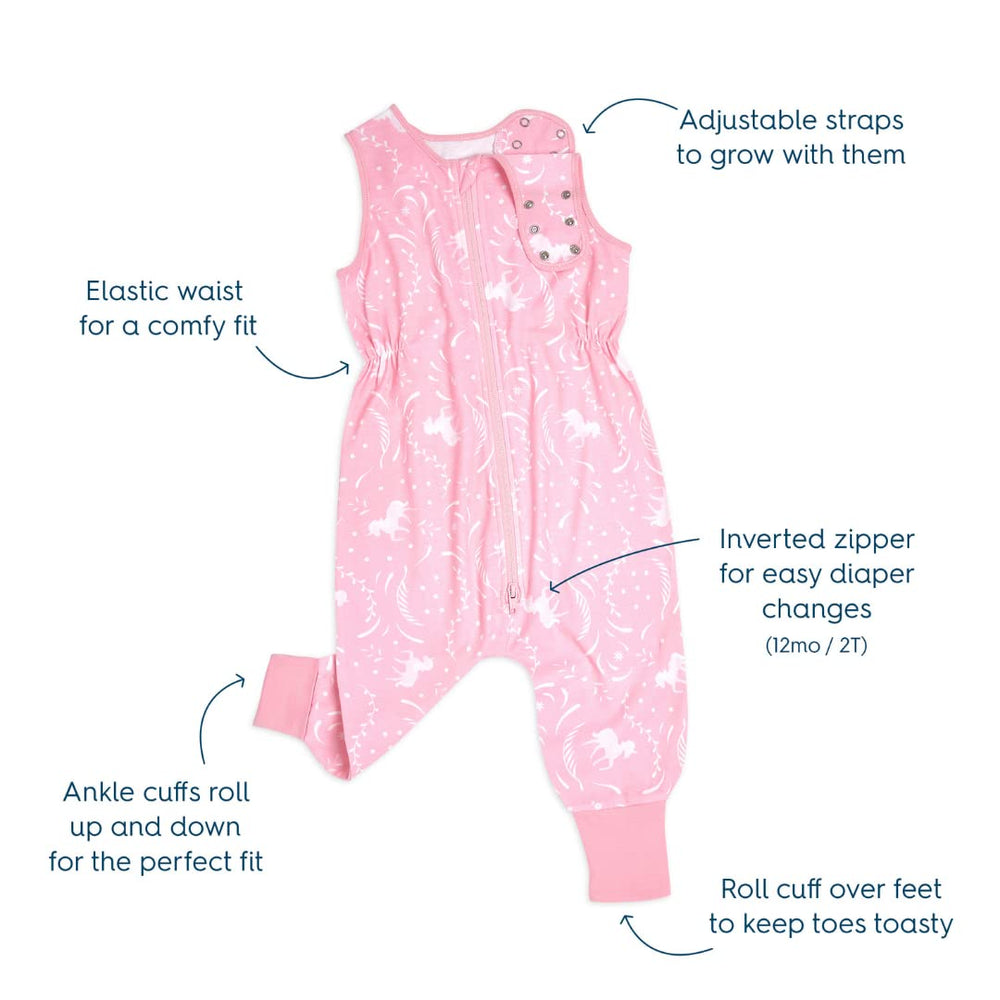 Sleepsack Toddler Sleeping Bag, 100% Cotton Wearable Blanket, TOG 0.5, Folklore, 3T