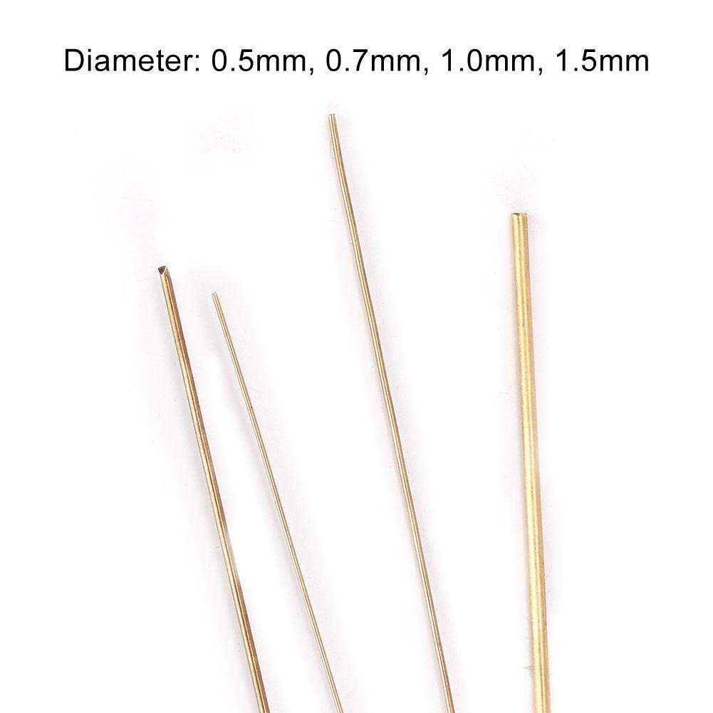 4pcs 0.5mm 0.7mm 1.0mm 1.5mm Gold Silver Welding Rods Soldering Wire Silver Welding rods Low Temperature Metal Soldering Brazing Rods for Jewelry Making