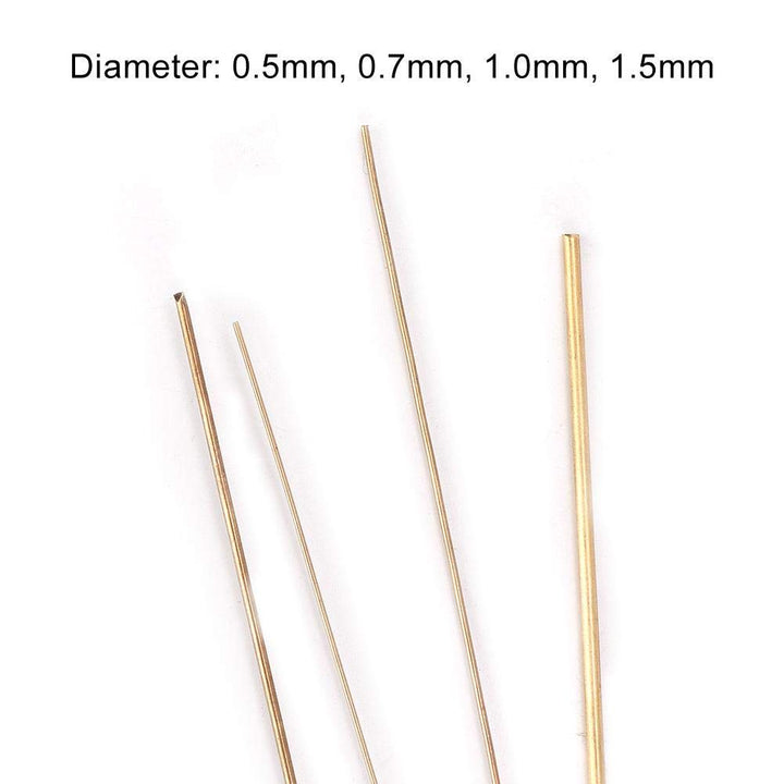 4pcs 0.5mm 0.7mm 1.0mm 1.5mm Gold Silver Welding Rods Soldering Wire Silver Welding rods Low Temperature Metal Soldering Brazing Rods for Jewelry Making